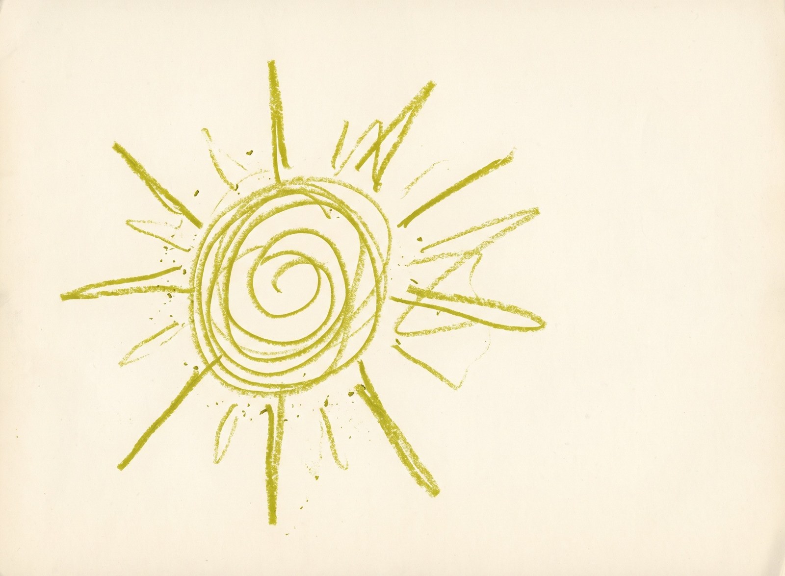 Sun, 2023, oil pastel on paper