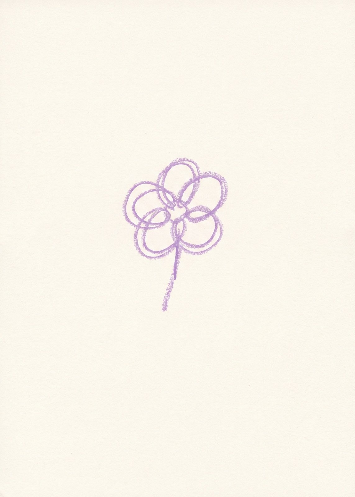 Untitled (Flower), 2024, oil pastel on paper