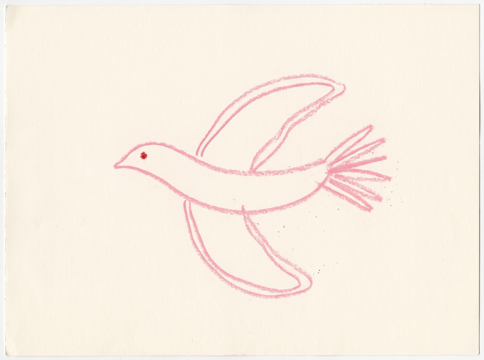 Bird, 2026, oil pastel on paper